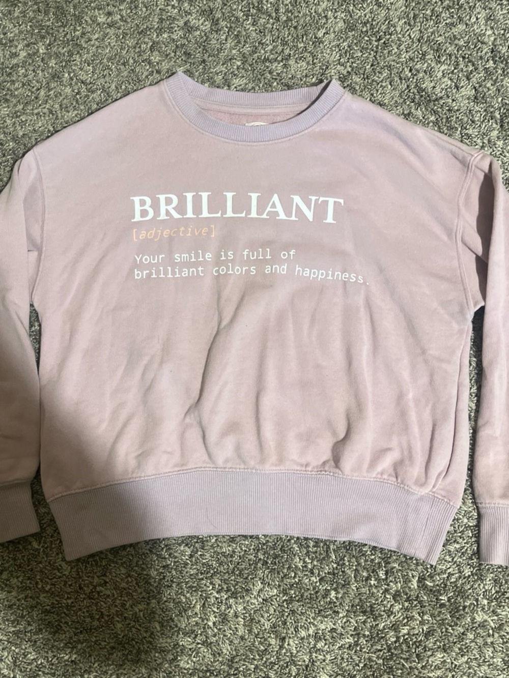 wonder nation Pink "BRILLIANT" Graphic Sweatshirt